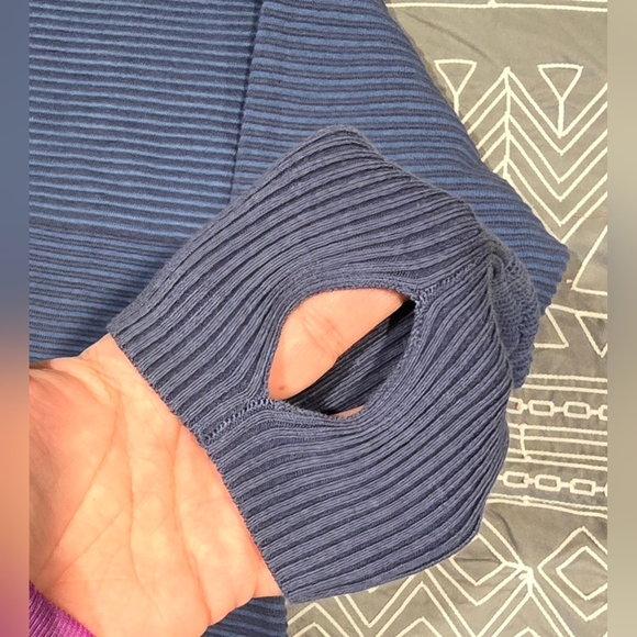 Aerie Offline Home Stretch Ribbed Oversized Boyfriend Quarter Zip Sweater Size M - Picture 5 of 8